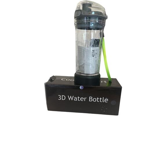 New 3D Water Bottle Flip Top Lid with Carry Strap Leak Resistant Plastic OpenBox - Picture 1 of 3